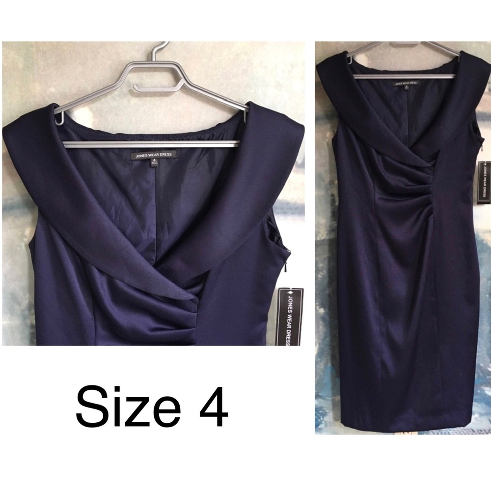 Jones Wear Dress Women’s Navy Blue Formal Evening Cocktail Size 4